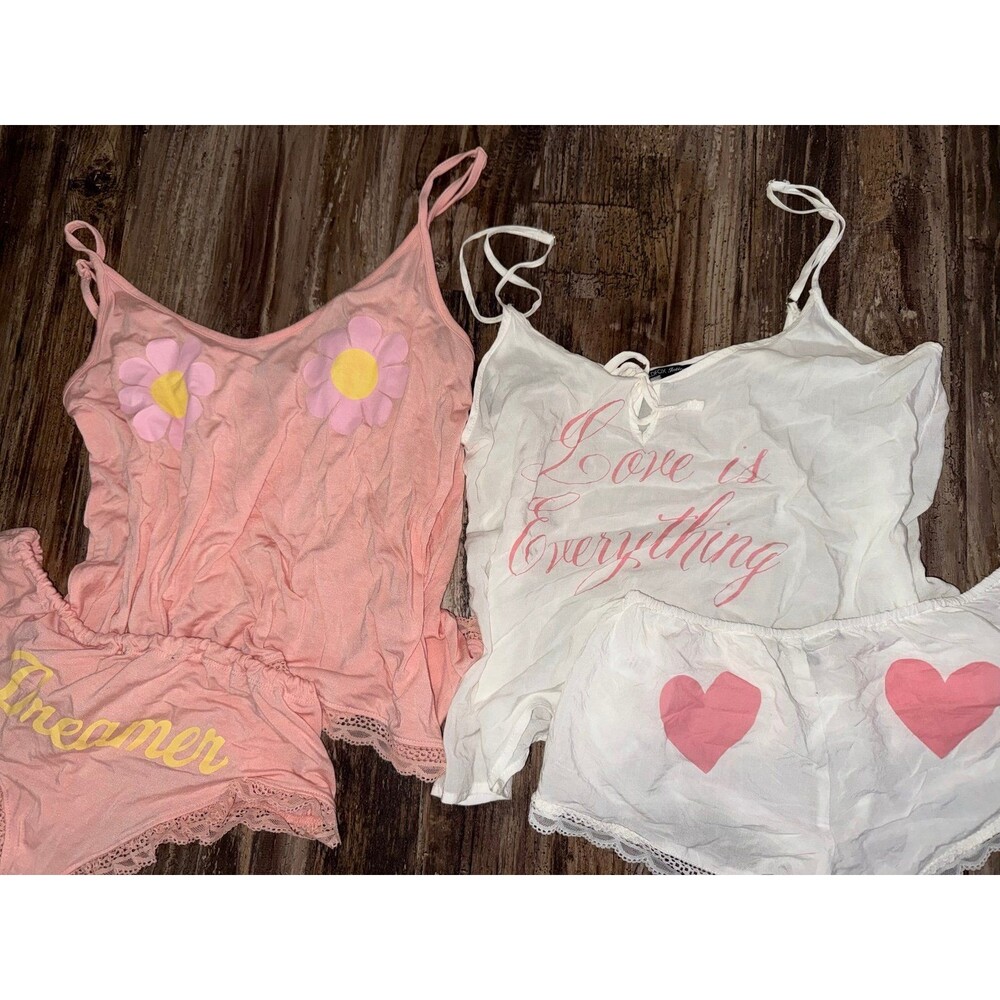 RARE EUC Wildfox Pajama Sets, Cami Sets Size XS Bundle